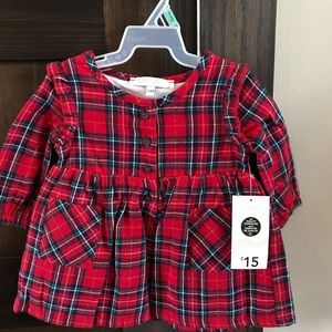 New with tags plaid baby girl dress